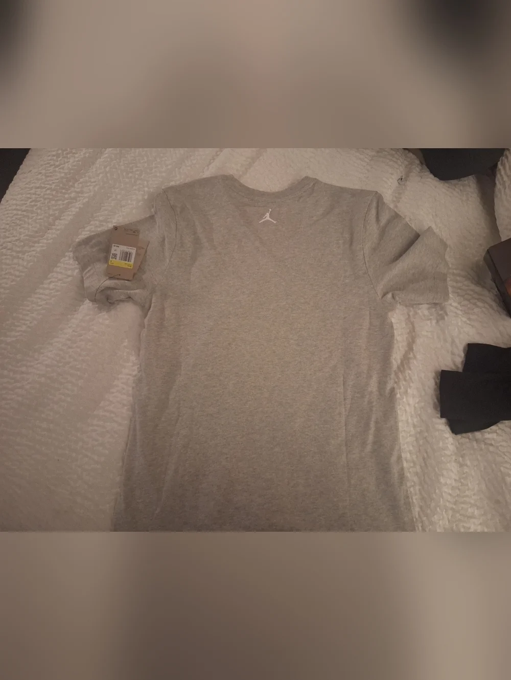 Jordan Men's Heather Grey Short Sleeve Tee with Chest Logo